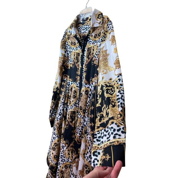 Gracia Equestrian Print Handkerchief Dress Size Small - Picture 5 of 12